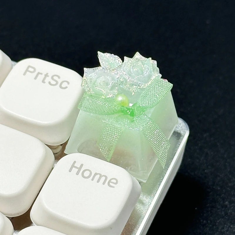 Y&D 3D Handmade Flower Keycap - Custom Plastic Novelty Keycaps for Gaming Mechanical Keyboards - Special Shape DIY Keycaps Set - Image 5